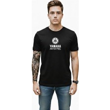 MotoRisk Yamaha Motosiklet Premium Tişört (Slim Fit Bisiklet Yaka)