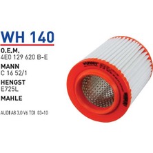 Wunder Filter Audı A8 3.0 Uyumlu Hava Filtresi Wh 140