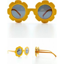 Marsilyan Kids Güneş Gözlüğü Koyu Sarı Papatya Çerçeve UV 400 Korumalı CE Belgeli Güneş Gözlüğü