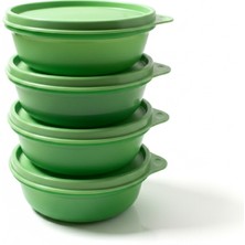Tupperware Şeker Kaplar 300 ml 4 Adet Yeşil Renk Saklama Kabı 4lü Şeker Kap