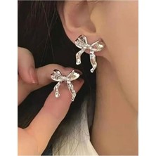 Girift Vintage Zinc Silver Fiyonklu Küpe