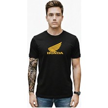 MotoRisk Honda Motosiklet Premium Tişört Model2 (Slim Fit Bisiklet Yaka)