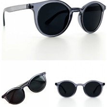 Marsilyan Ricky Güneş Gözlüğü Şeffaf Gri Çerçeve UV 400 Korumalı CE Sertifikalı Güneş Gözlüğü