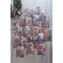 Kolbi Craft 21 Adet Eskitme Vintage Rustik Temalı Scrapbook Kağıt Seti Bullet Journal Dekupaj Kağıdı