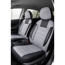 Nato Concept Seat Ibiza Hatchback 2011 Aracınıza Uyum Sağlayan Tam Takım Oto Koltuk Kılıfı - Violet Gri Siyah