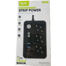 Çillor Akım Korumalı 3 Lü Priz-2xusb-A/1xusb-B