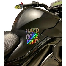 MotoRisk Hard Core Rider Sticker Hologram (1 Adet)