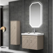 Orka - Dream 105 Banyo Dolabı Takımı Parlak Cappucino Outlet -  5000219-