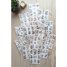Kolbi Craft 15 Adet Eskitme Vintage Kitap Kelebek Temalı Scrapbook Kağıt Seti Bullet Journal Dekupaj Kağıdı