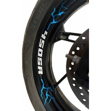 MotoRisk 450 Sr Şimşek Jant Şeridi (4 Parça Mavi)