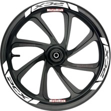 MotoRisk Pcx Beyaz Jant Şeridi Set (Full Set+6 Yedek)