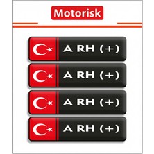 MotoRisk Kan Grubu Damla Sticker 4'lü