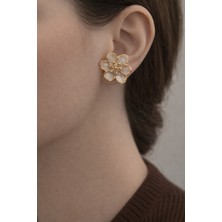 Girift Vintage Zonth Çiçek Detaylı Küpe Seti