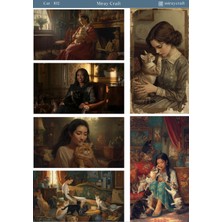 Miray Craft 1 Sayfa Kedi Temalı Sticker (12X17 Cm) Bullet Journal,scrapbook, Ajanda, Planlayıcı Için