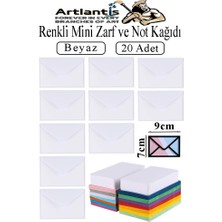 Artlantis Sarı Mini Zarf 7x9 cm Not Kağıtlı 20 Adet Küçük Sarı Zarf Mektup Oyun Zarfı Doğum Günü Dilekleri Zarfı Canlı Renk