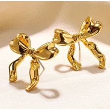 Girift Vintage Zinc Gold Fiyonklu Küpe