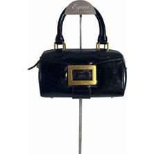 Egem Atelier Vıntage Gold Tokalı Siyah Kadın Çanta