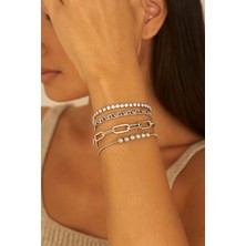 Girift Vintage Zilch 4 Adet Silver Bileklik