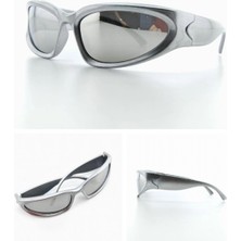 Marsilyan Crayz Güneş Gözlüğü Gri Çerçeve Parlak Cam UV 400 Korumalı CE Sertifikalı Güneş Gözlüğü