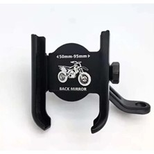 MotoRisk Motosiklet Telefon Tutucu Metal Ayna Bağlantılı