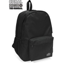 Coral High Siyah Üç Bölmeli Okul / Günlük Kullanım Sırt Çantası