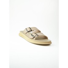 Babalı Polen 1006 Bej Tokalı Erkek Terlik