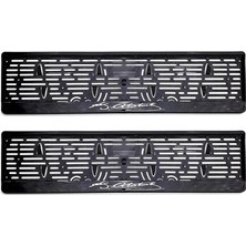 Otohousse K.atatürk Imzalı Plastik Plakalık Plaka Altlığı Çıtalı 2'li Beyaz