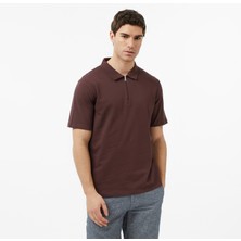 Nautica Erkek Kahverengi Regular Fit Polo Yaka T-Shirt K65232T.2DM