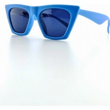 Marsilyan Kids Güneş Gözlüğü Mavi Çekik Çerçeve UV 400 Korumalı CE Belgeli Çocuk Güneş Gözlüğü