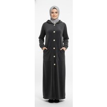 Kapşonlu  Kadife Pardesü Ferace