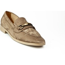 Babalı Miss Park Moda 656 Vizon Saten Kadın Babet