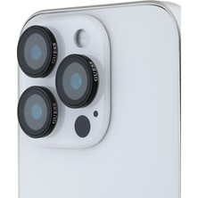 iPhone 17 Pro Uyumlu Guess Orjinal Lisanslı Metal Kamera Lens Koruyucu Siyah