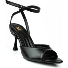 Moda Arena 606 Siyah Topuklu Kadın Abiye Ayakkabı