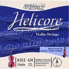 D'addario H312 Helicore Tek Keman La (A) Teli (4/4) | Çelik Özlü Net Karakter Ince Çaplı Rahat Çalım ve Hızlı Akort Kararlılığı