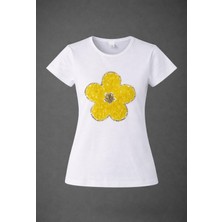 Dıgıl Kids Papatya Desenli Kısa Kol Likralı Penye