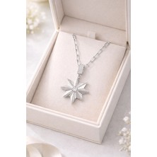 Youday Zirkon Taşlı Yıldız Figürlü Gümüş Renk Ataç Zincir Çelik Kolye MODEL 15 – Kararmaz, Modern ve Şık Tasarım