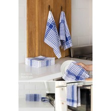 Mira Home 10 Lu Lüks Bulaşık Kurulama Bezi ve Mutfak Peçetesi 50X70 cm Daily Mavi