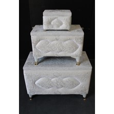 Huzur Çeyiz Elips Model 3'lü Çeyiz Sandığı