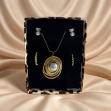 Ezgiarslanatalier Gold Inci Detay 3'lü Set