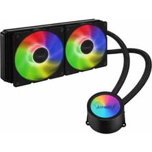 Apphirex Blizzard Argb Fanlı 240MM Siyah Işlemci Sıvı Soğutucusu Intel/amd Uyumlu Sessiz Sıvı Soğutma