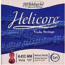 D'addario H410MM Helicore Viyola Tel Seti (Medium Scale) | Orta Boy Viyolalar Için Optimize Edilmiş Tansiyon Hızlı Akort Tutma ve Dengeli Rezonans