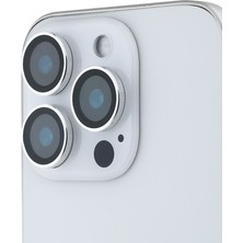 iPhone 17 Pro Max Uyumlu Guess Orjinal Lisanslı Metal Kamera Lens Koruyucu Gümüş