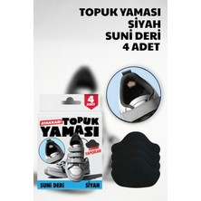 Nandy Home 4 Adet Topuk Yaması Siyah Suni Deri - Güçlü Yapışkan Siyah