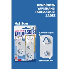 Nandy Home 2 Adet Kendinden Yapışkanlı Tablo Askısı - 6x3,5cm