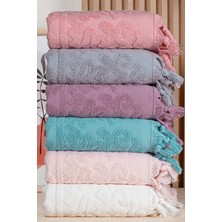 Bersay Tekstil Soft 6’lı Bağlamalı Lüks, Jakarlı, Çeyizlik, El ve Yüz Havlusu Seti 50X90 | Premium Kalite