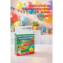 Nandy Home 100 Adet Parti Süsü ve Balon Yapıştırma Bandı - 10MM