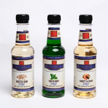 Simonelli Aromalı Şurup Seti 3X250 ml Kahve ve Kokteyl Şurubu Nane, Damla Sakızlı ve Tatlı-Ekşi Aromalı