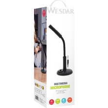 Wesdar K-1132Z Toplantı, Yayıncı ve Oyuncu Mikrofonu (360° Döndürülebilir) Siyah