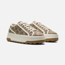 GG GUCCİ Tennis 1977 Kahverengi Sneaker 41
