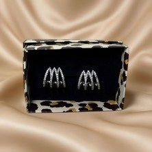 Ezgiarslanatalier Gümüş Çelik Minimal Küpe